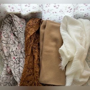 Four varying scarves